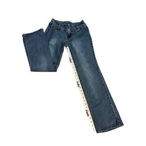 Vintage Paris Angel Linen Blend Stretch Low Rise Jeans Size 7/8